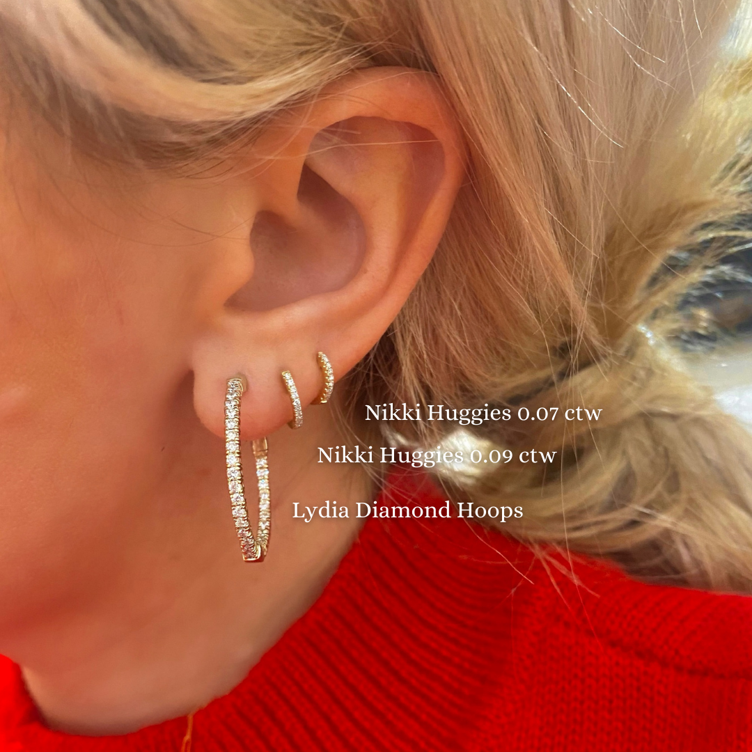 Lydia Diamond Hoop Earrings