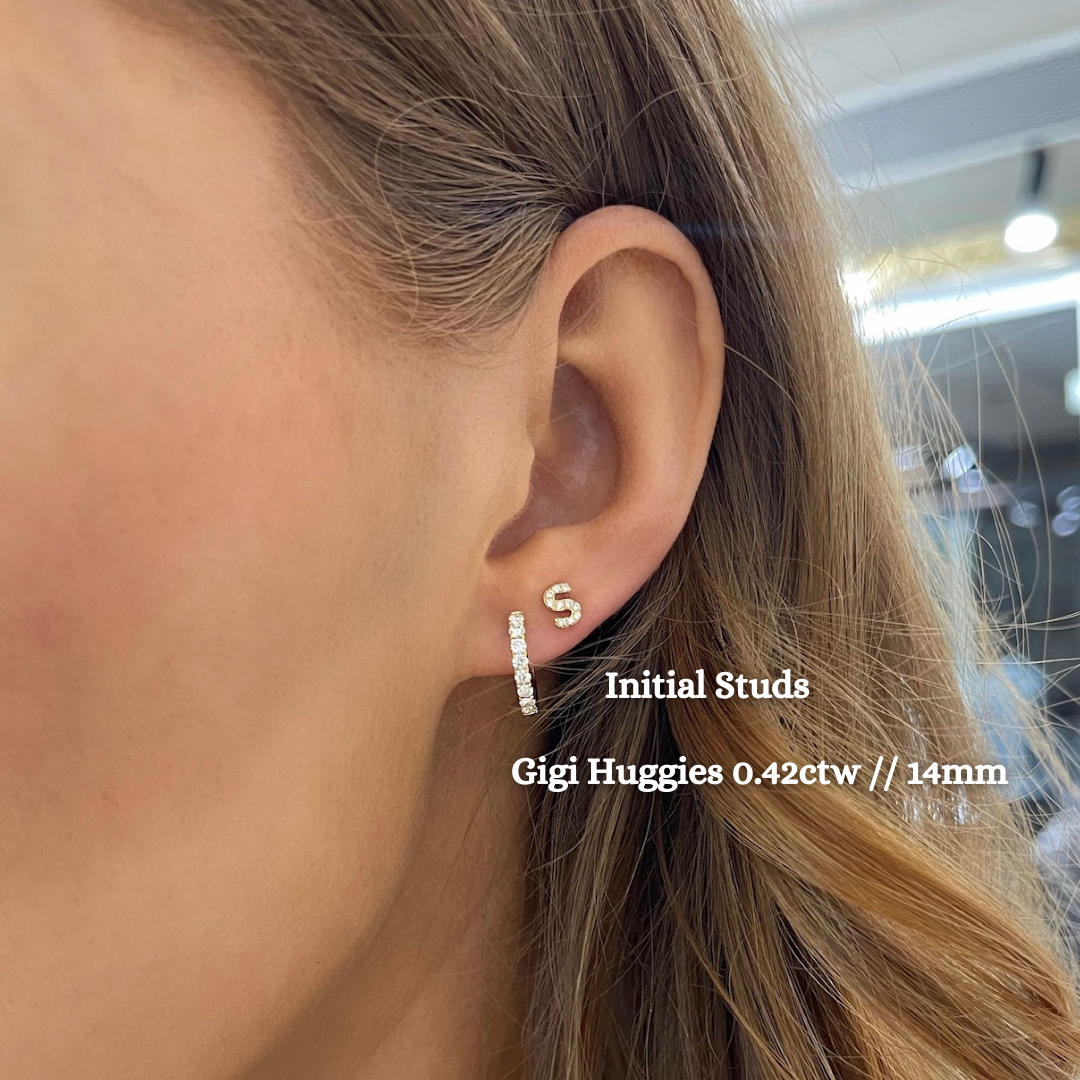 Gigi Diamond Huggie Earrings
