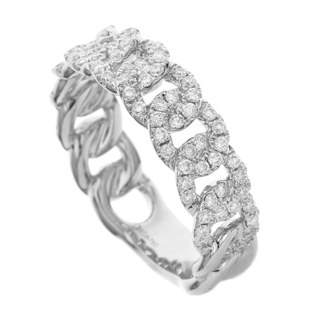 Jane Pave Diamond Chain Link Ring