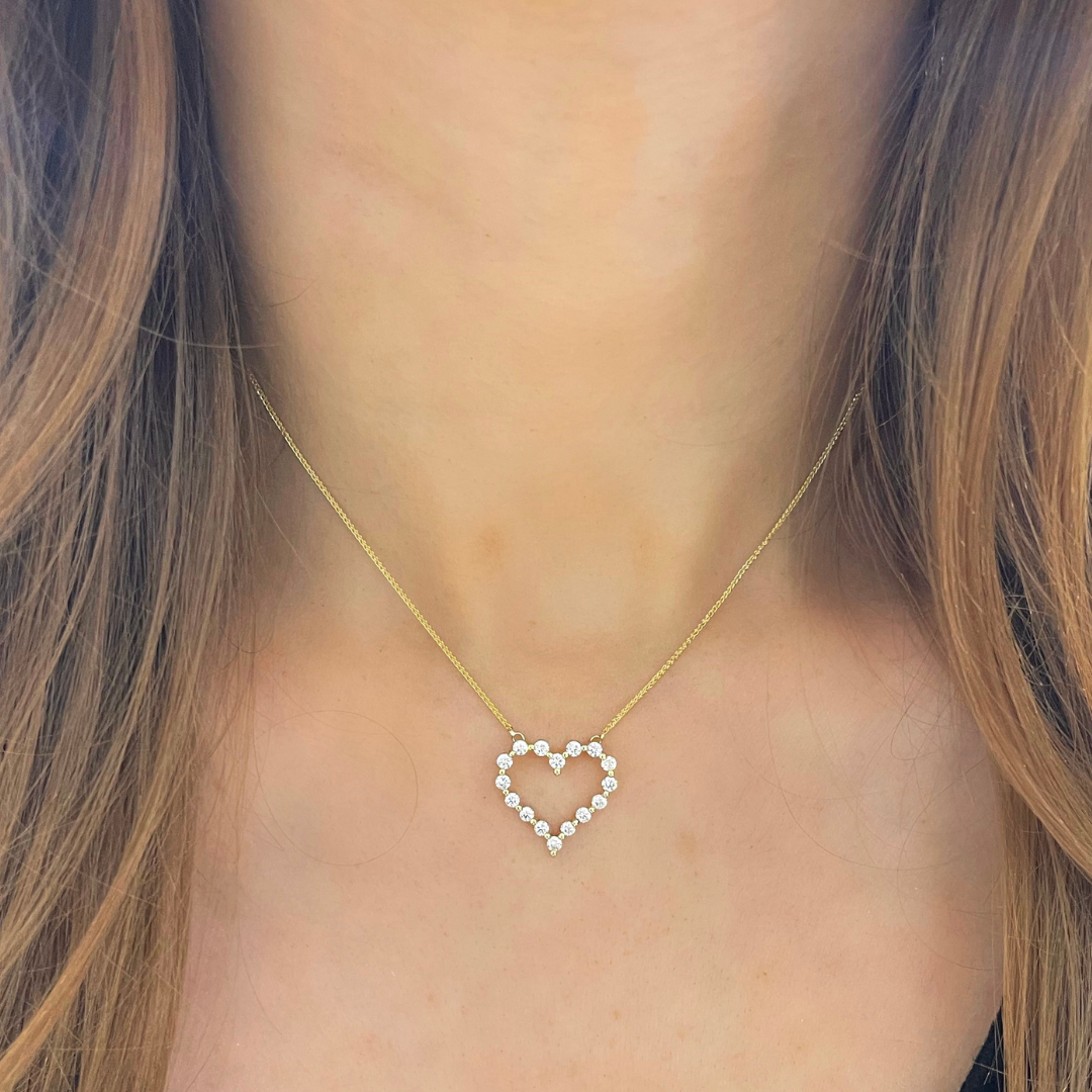 Little Posie Charlie Cloud® Floating Diamond Heart Necklace 0.56 ctw – RW  Fine Jewelry