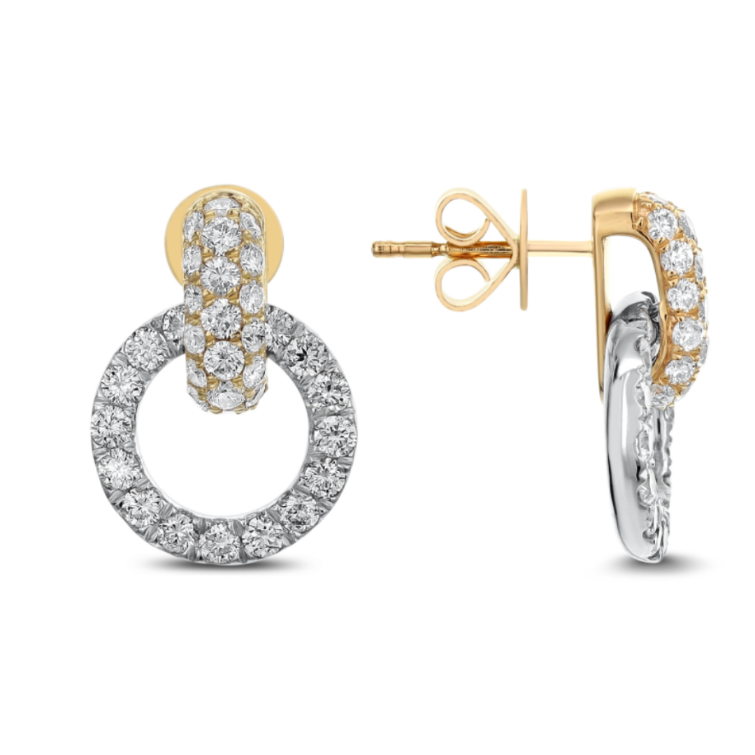 Love Lock Pave Diamond Earrings