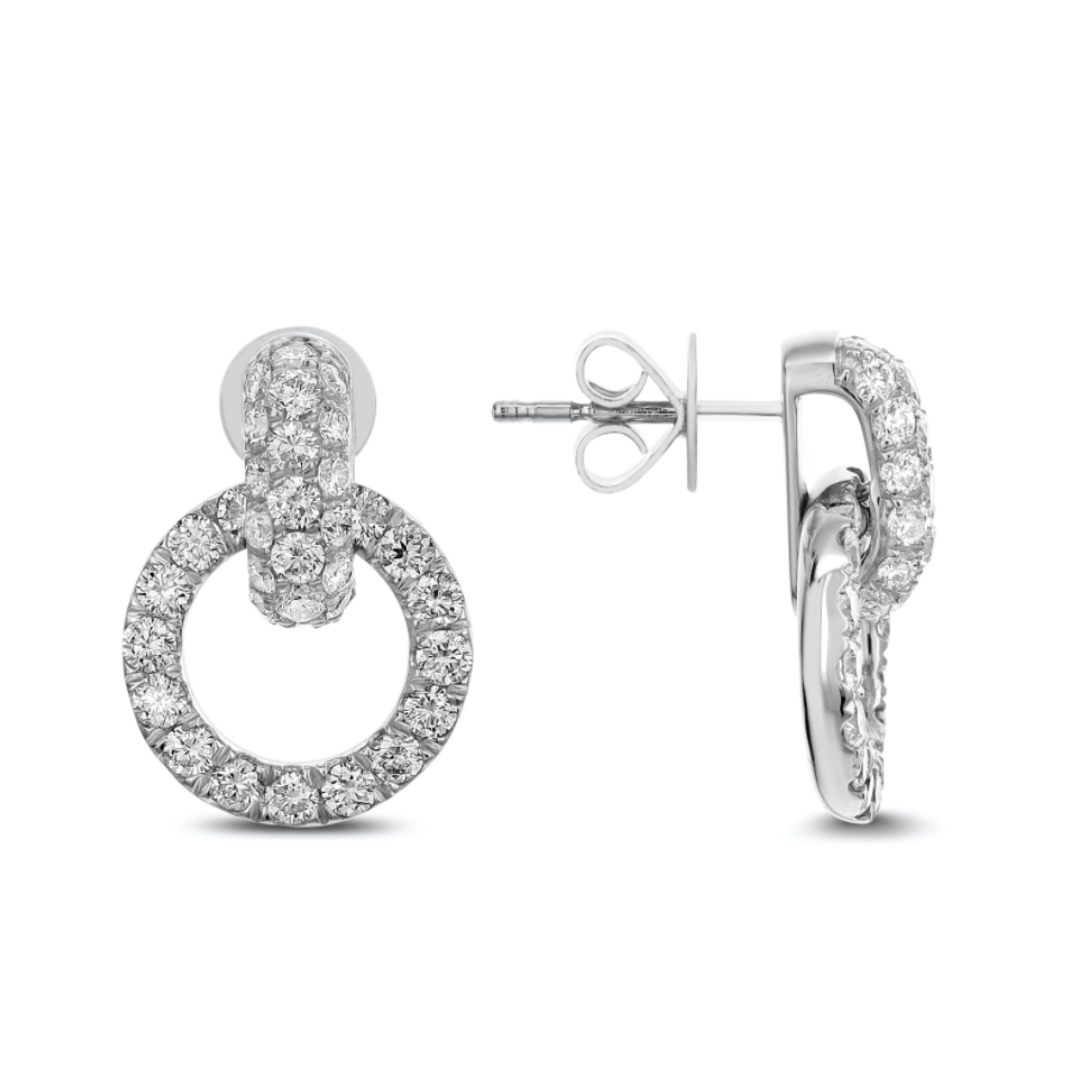 Love Lock Pave Diamond Earrings