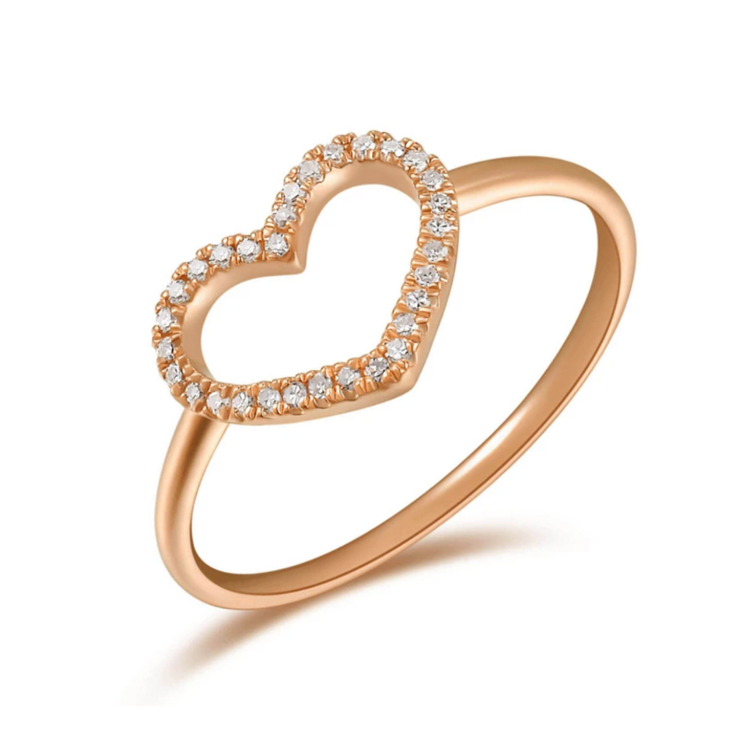 Love Struck Diamond Heart Ring