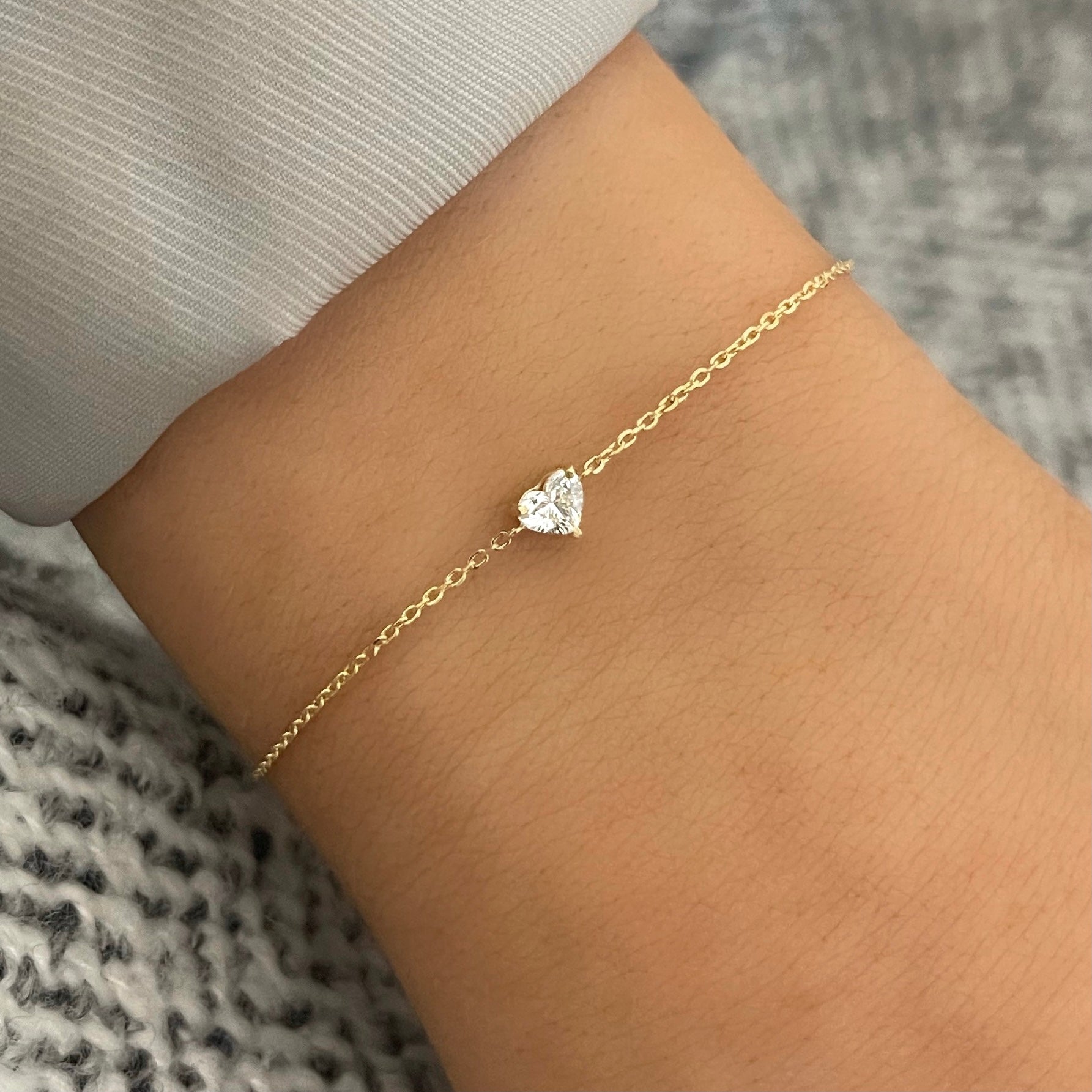 Diamond heart clearance bracelet