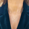 Baby Charlie Floating Diamond Cross Necklace .46 ctw