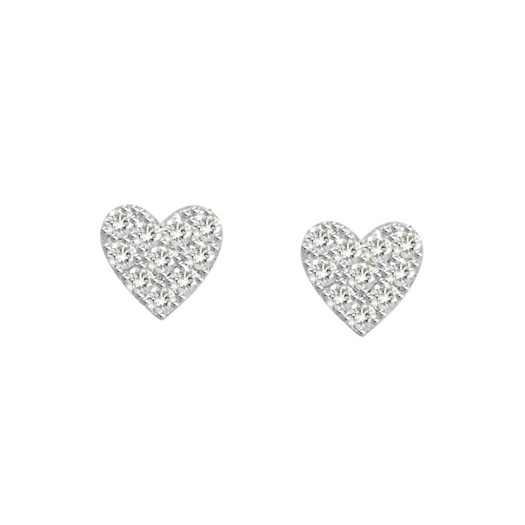 Three Prong Martini Natural Diamond Stud Earrings