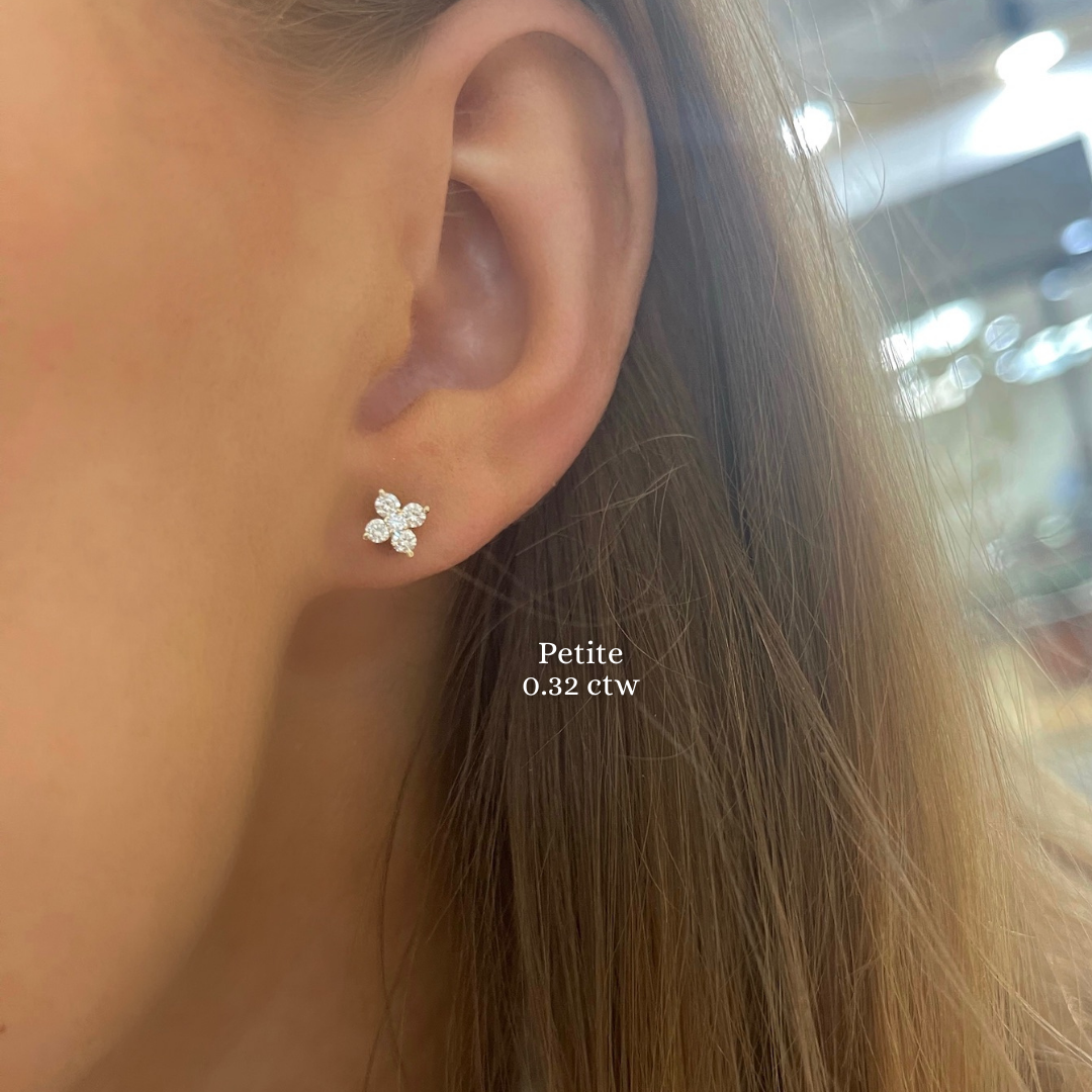 Morgan Diamond Cluster Stud Earrings