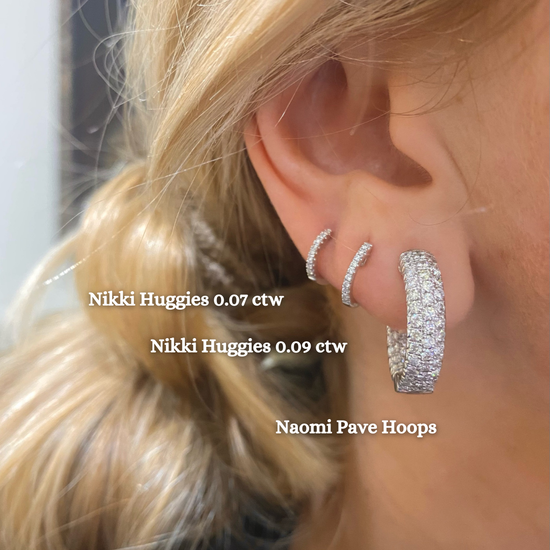 Naomi Pave Diamond Hoop Earrings 2.34 ctw