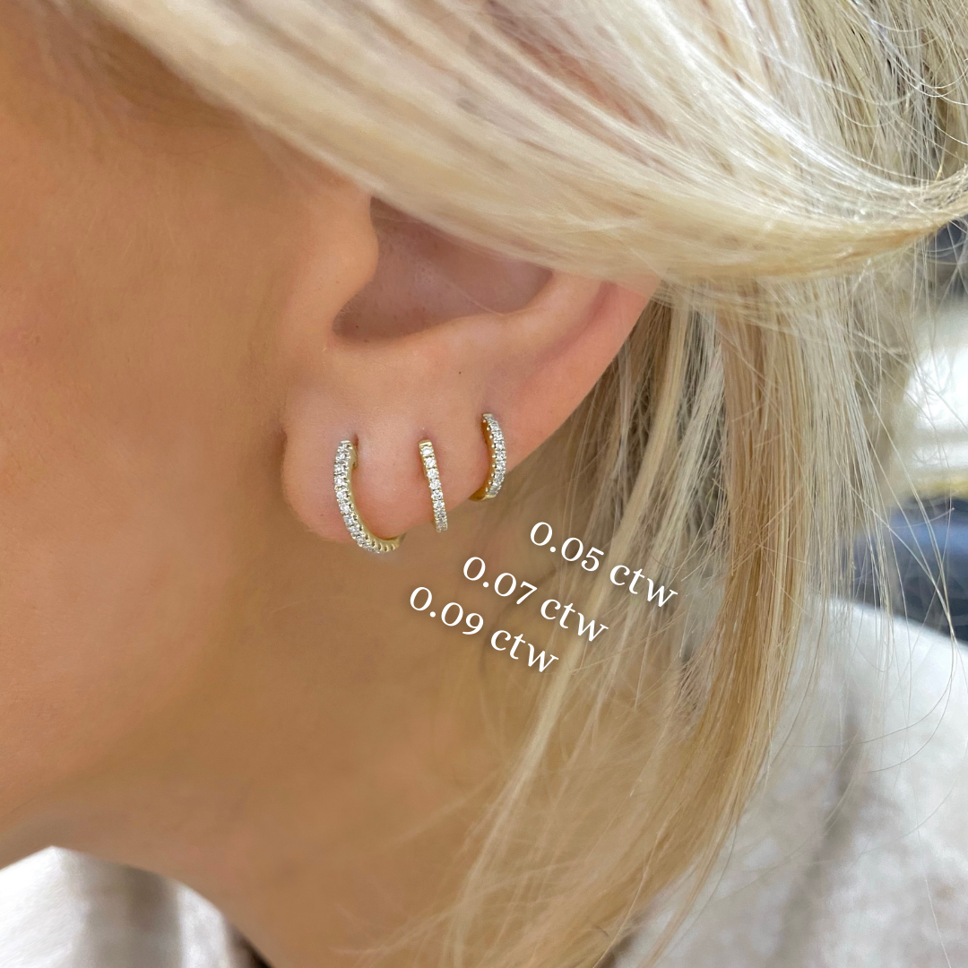 Nikki Diamond Huggie Earrings