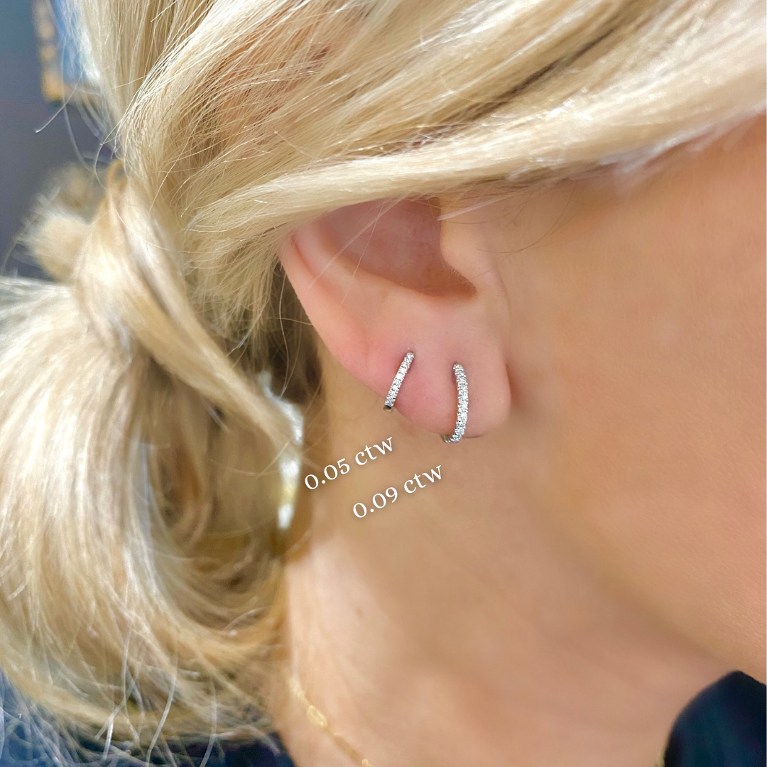 Nikki Diamond Huggie Earrings