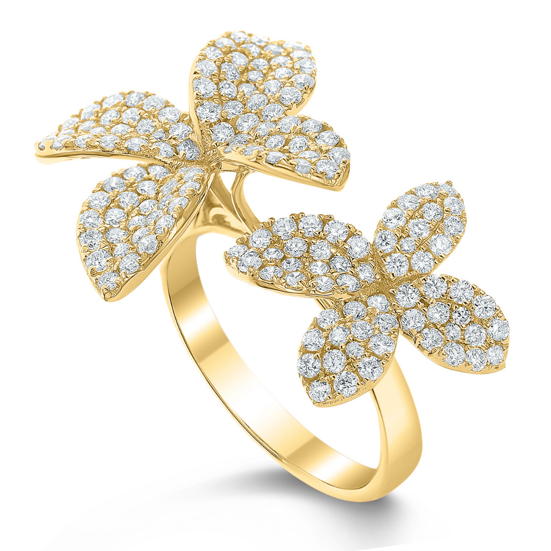 Octavia Pave Diamond Orchid Ring