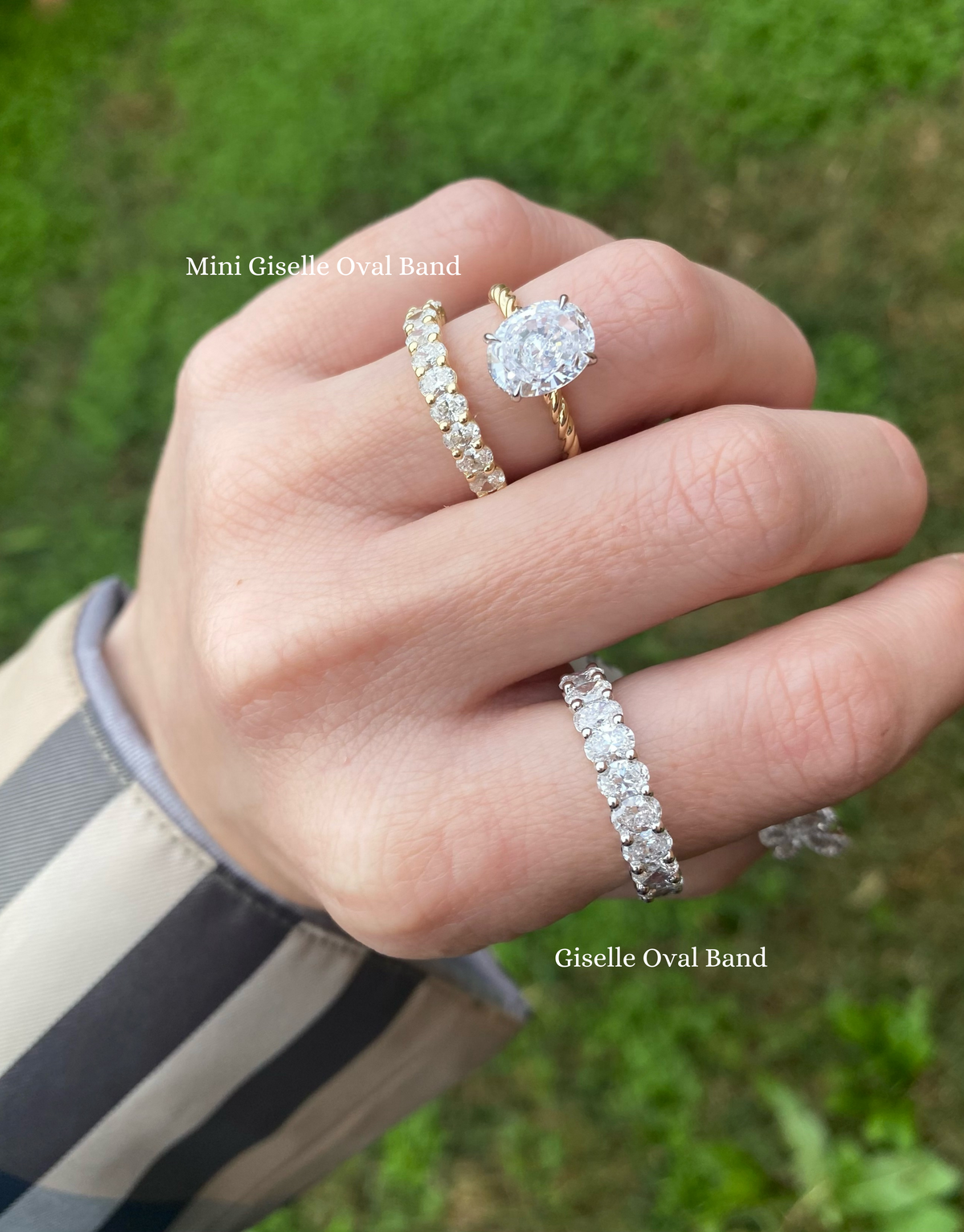 Mini Giselle Diamond Oval Band