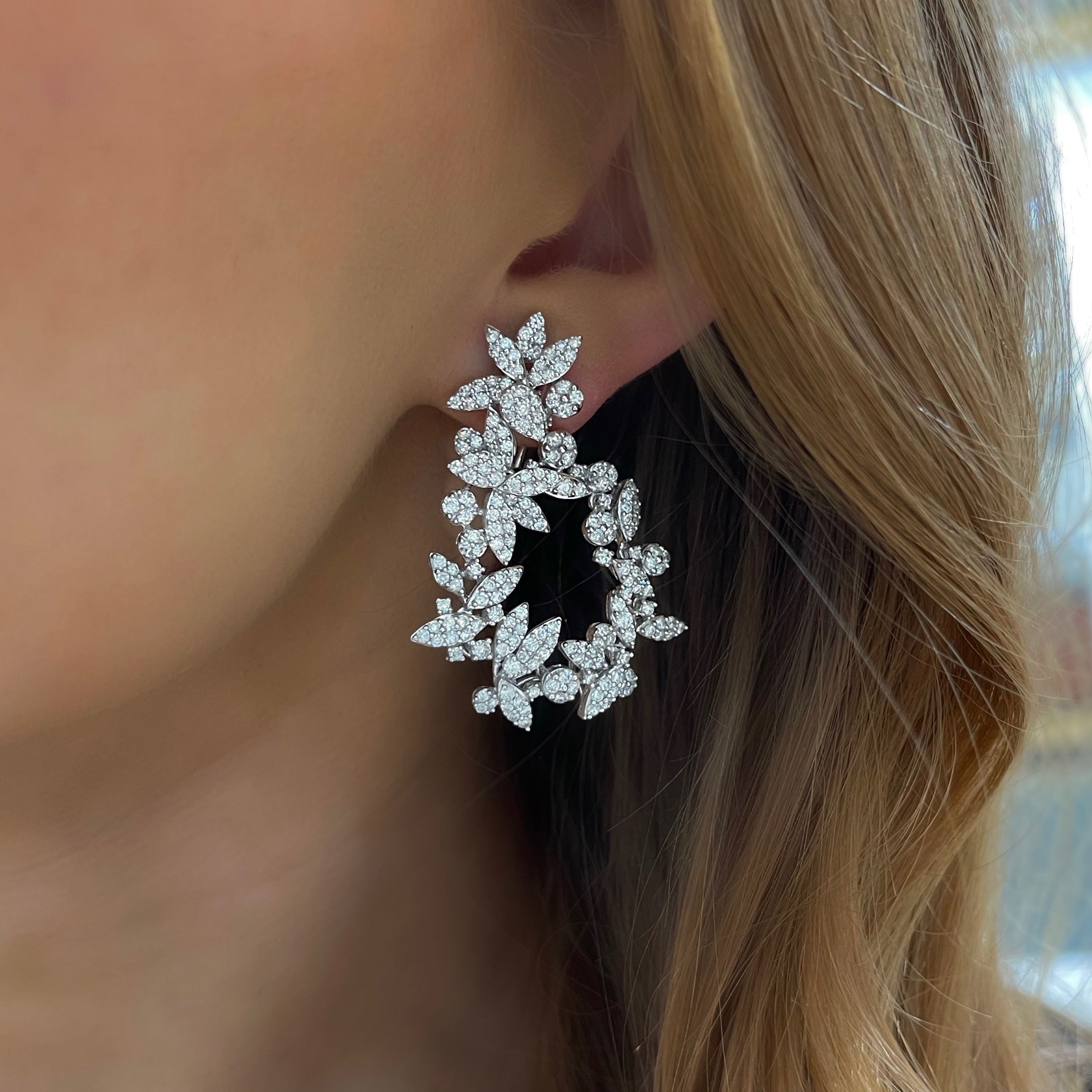 Bridal hot sale diamond earrings