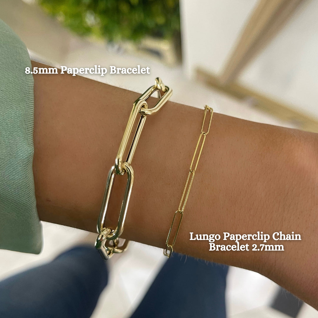 8.5mm Paperclip Chain Bracelet
