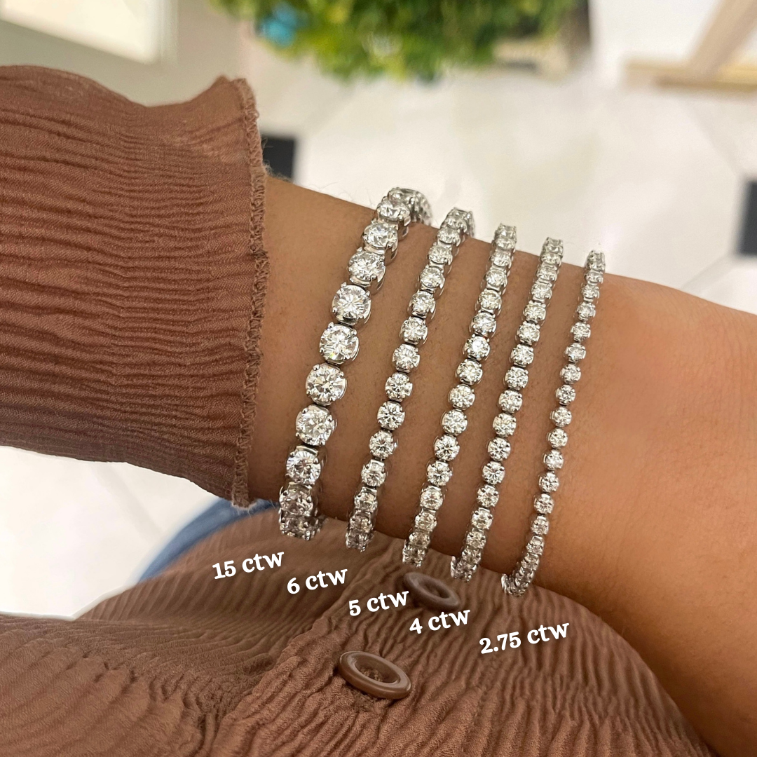 5 Carat Lab Grown Diamond Tennis Bracelet - Ariel Jewelry