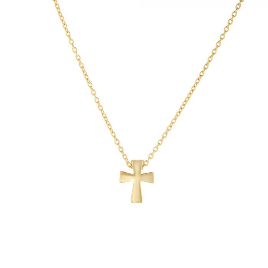 14k Dainty Gold Cross Necklace