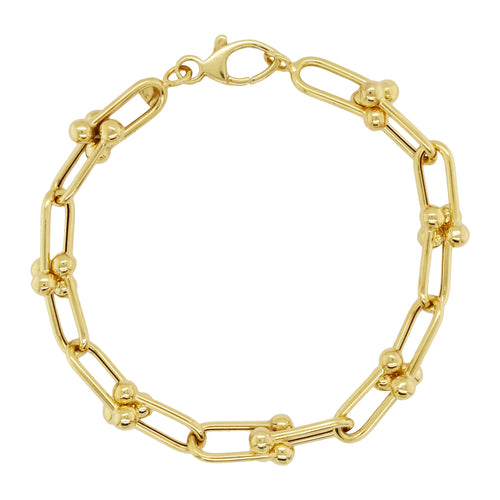 Giada Link & Bead Chain Bracelet