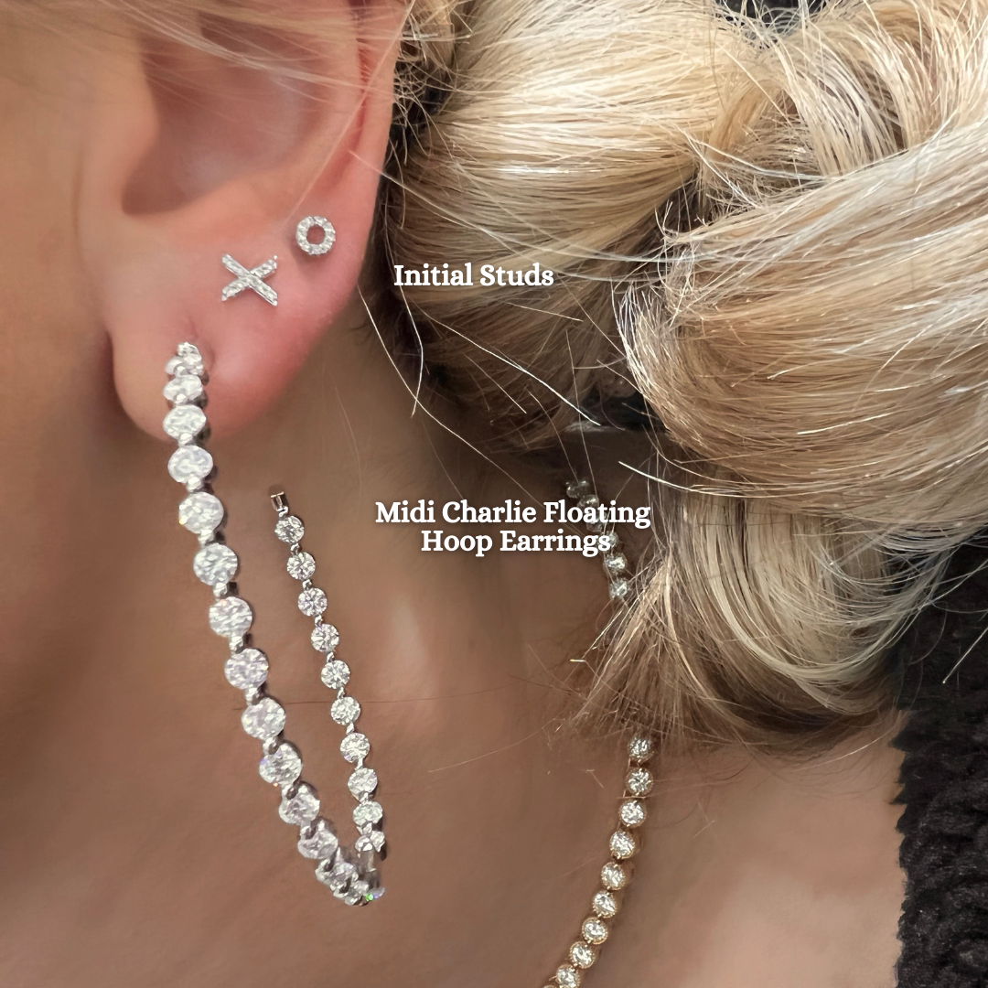 Midi Charlie Cloud® Diamond Hoop Earrings 6.24 ctw
