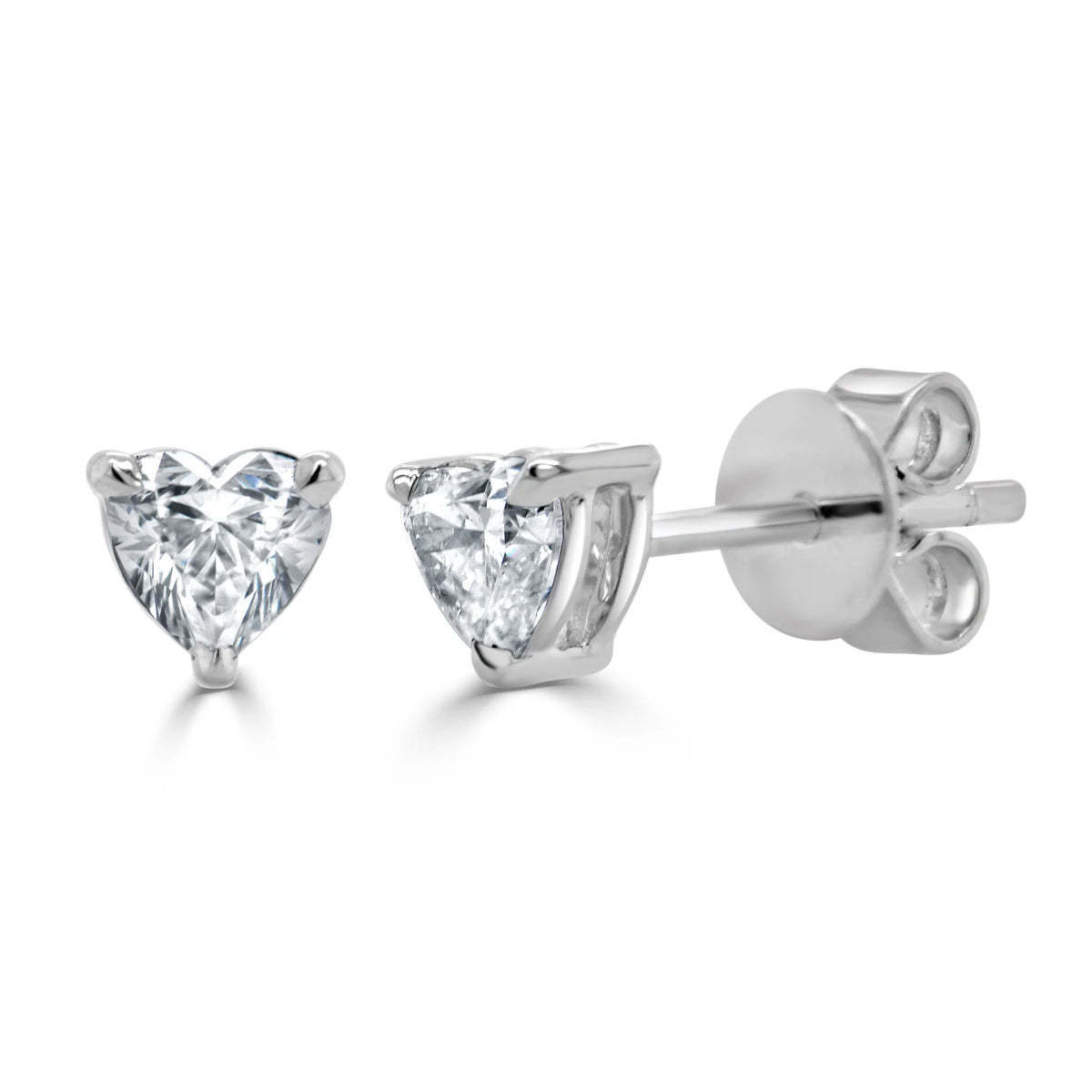 Taytum Heart Diamond Stud Earrings