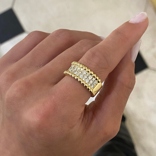 Sage Pave Diamond Ring