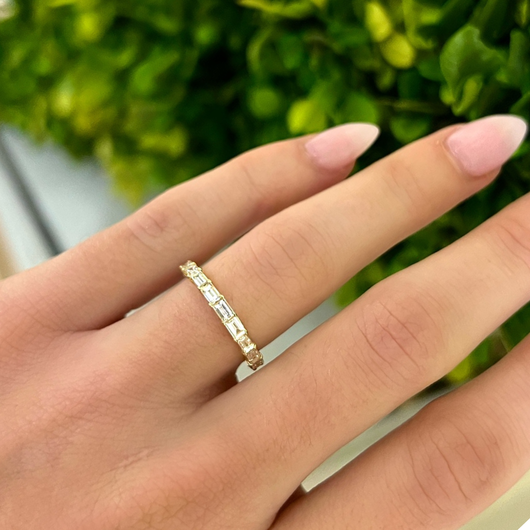 Best of Both Baguette and Round Eternity Band