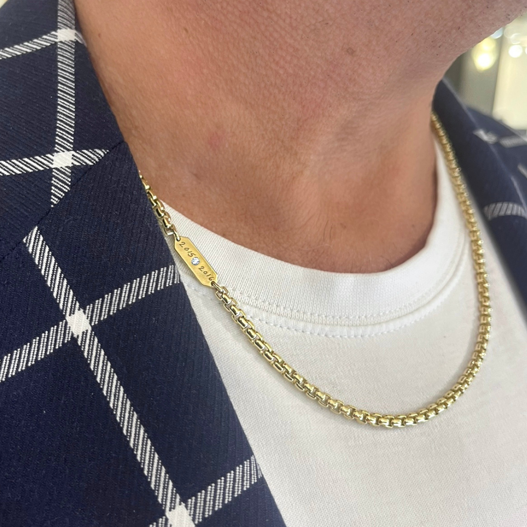 3.6mm Solid Round Box Chain RW Fine Jewelry