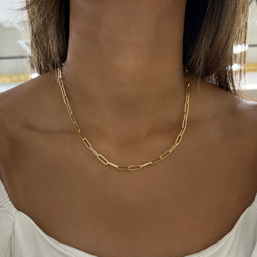Silver Paperclip Chain Necklace | Palermo – Ivys Attic Jewellery