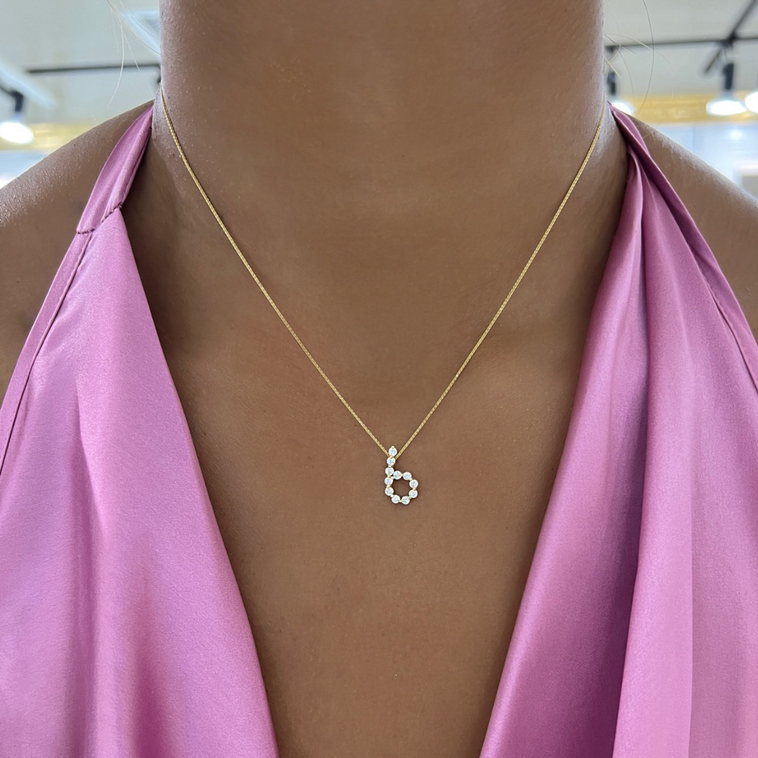 Charlie Cloud® Floating Diamond Number Necklace