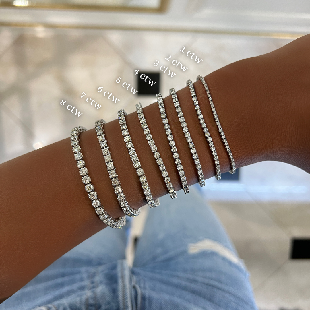 Emerald Cut Diamond Tennis Bracelets — Ouros Jewels