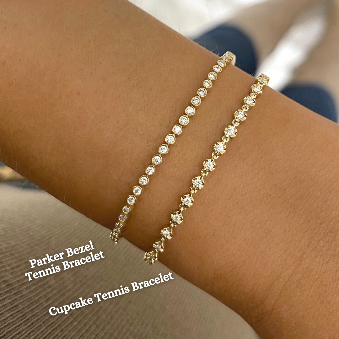 Cupcake Illusion Diamond Tennis Bracelet with Lobster Closure 0.60