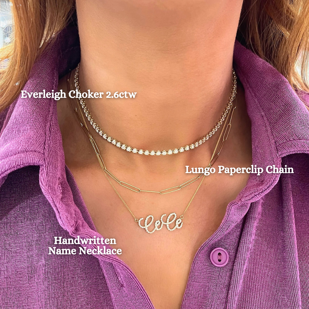  Chain For Name Necklace, Replacement Chain For Nameplate Real  Solid Gold 14 inch 16 inch 18 inch Layering Chain For Name Tag Necklass :  Handmade Products