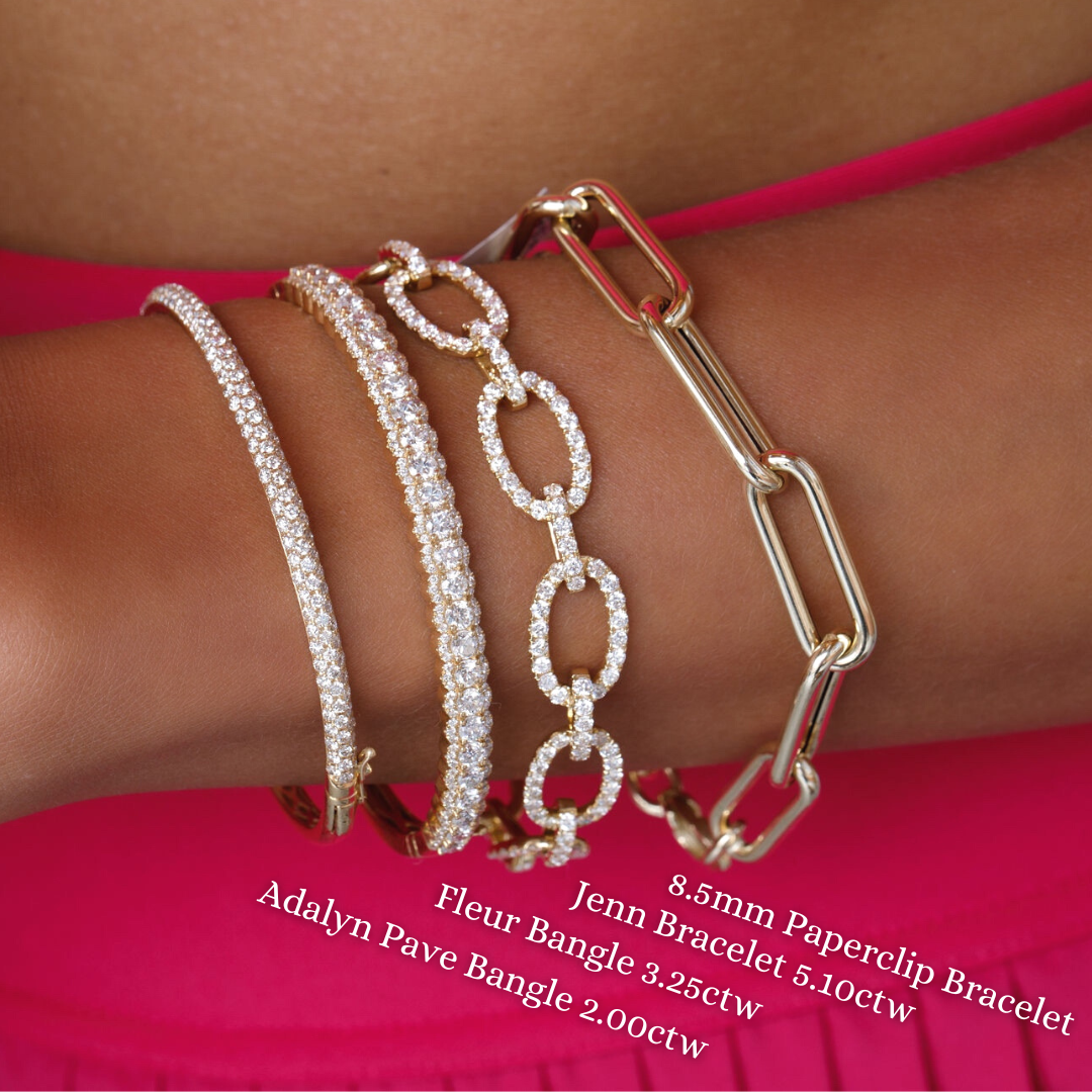 Adalyn Pave Diamond Bangle Bracelet 2.00 ctw & 3.00 ctw