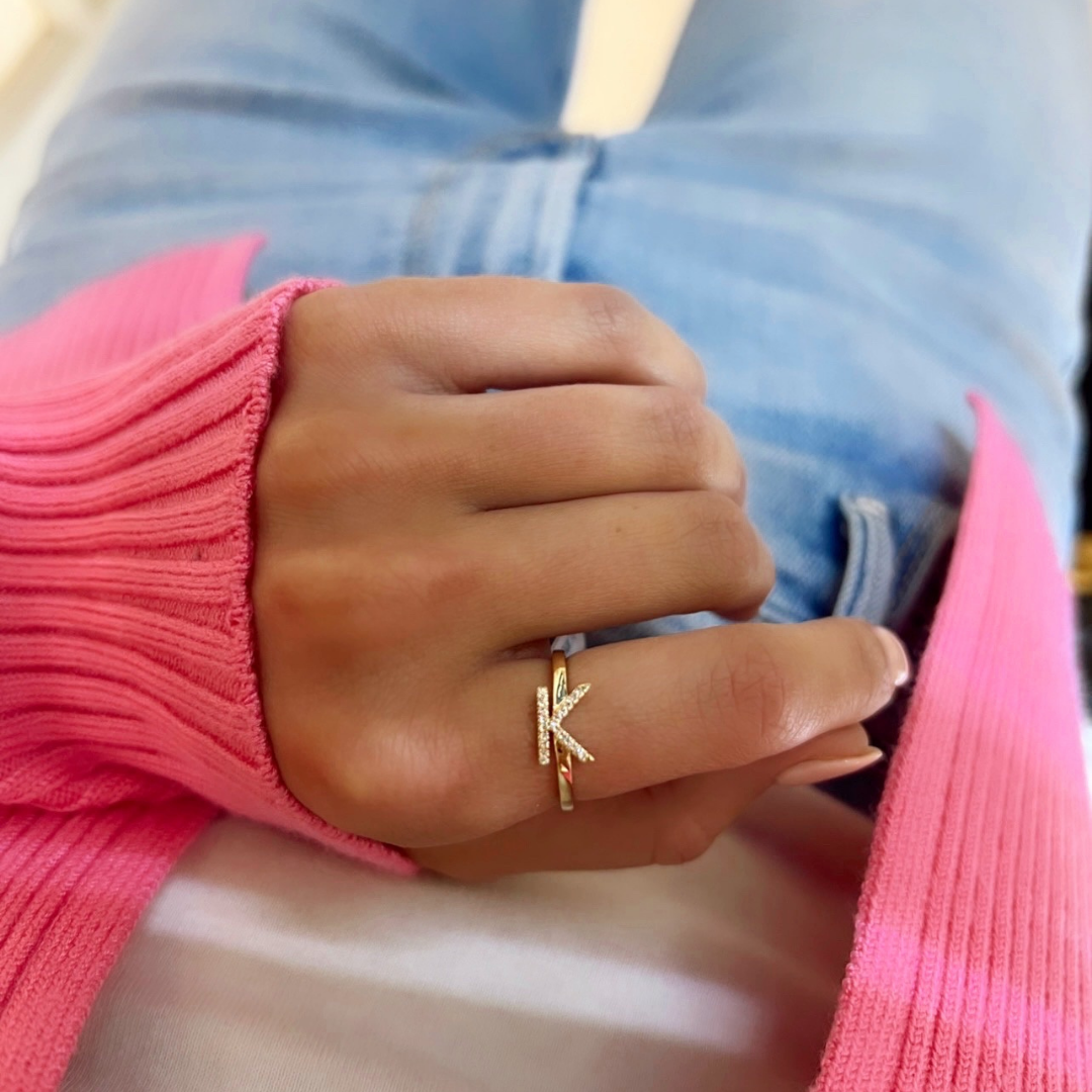 Diamond Initial Stacking Ring