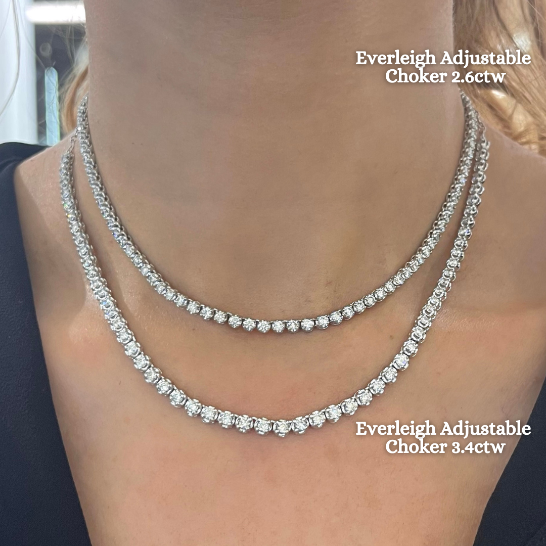 Everleigh Adjustable Diamond Tennis Collar Necklace