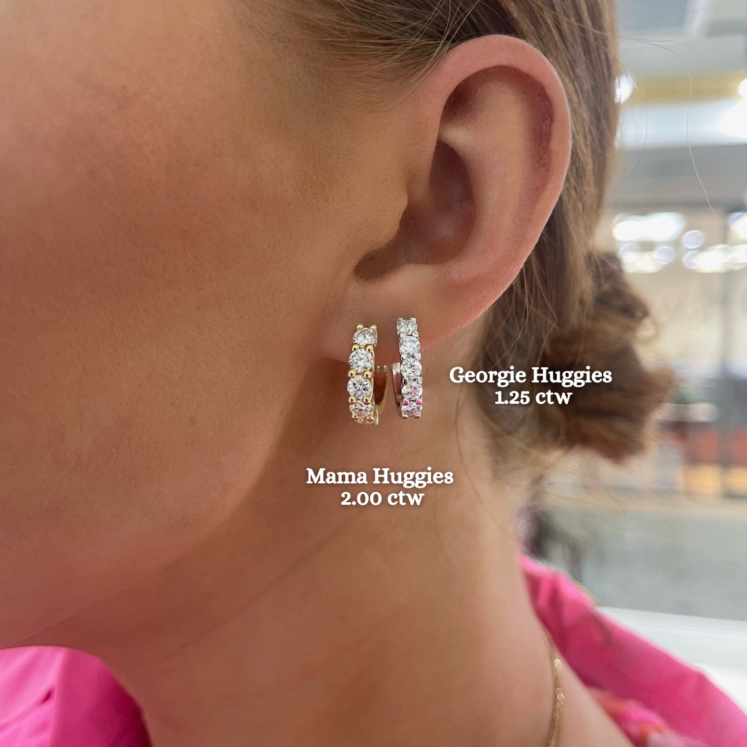 Mamas Georgie Diamond Huggie Earrings 2.00 ctw