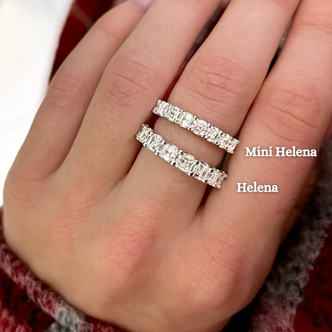 Mini Helena Asscher Cut Diamond Band 1.00 ctw