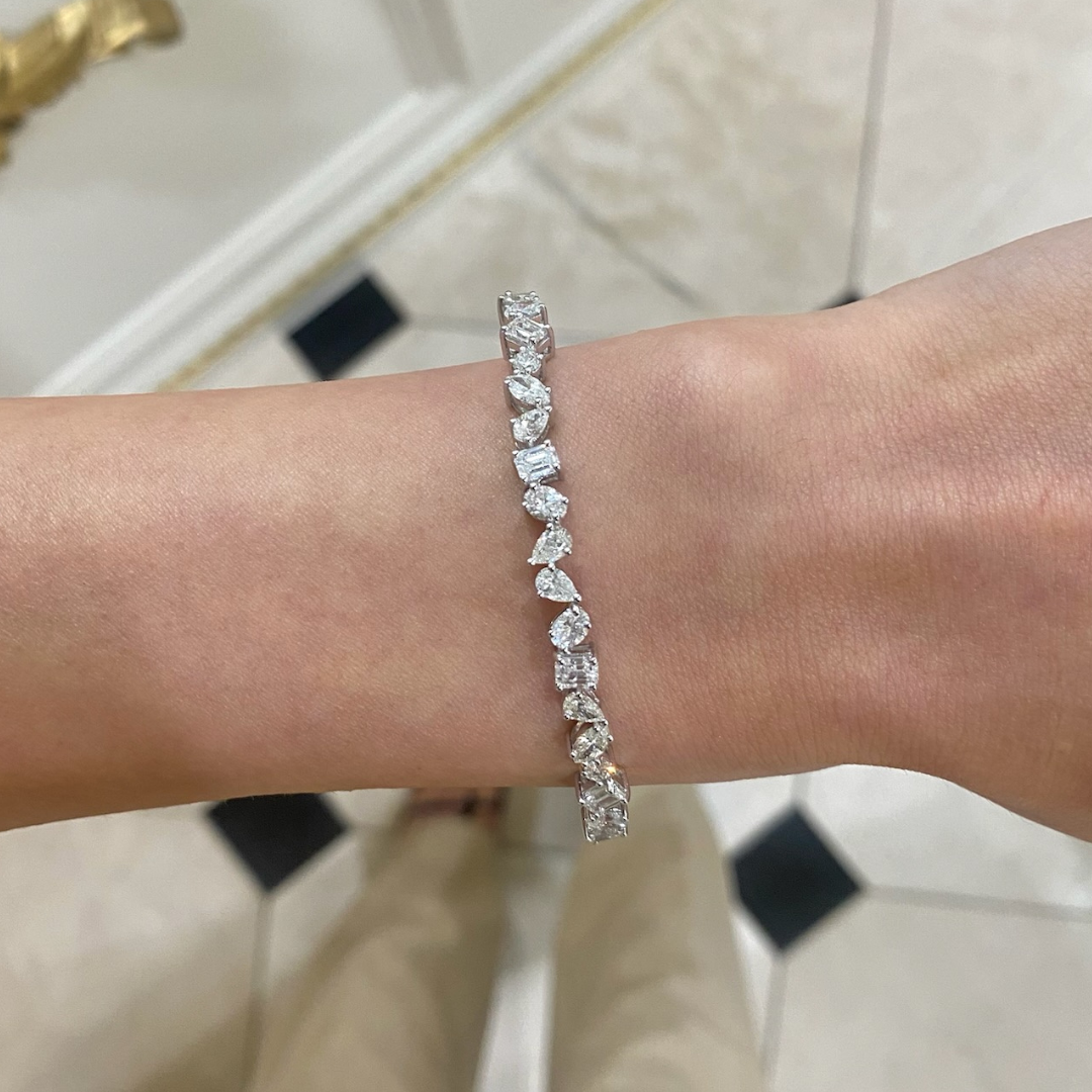 Kehlani Multi-Shape Diamond Bangle Bracelet 3.08 ctw