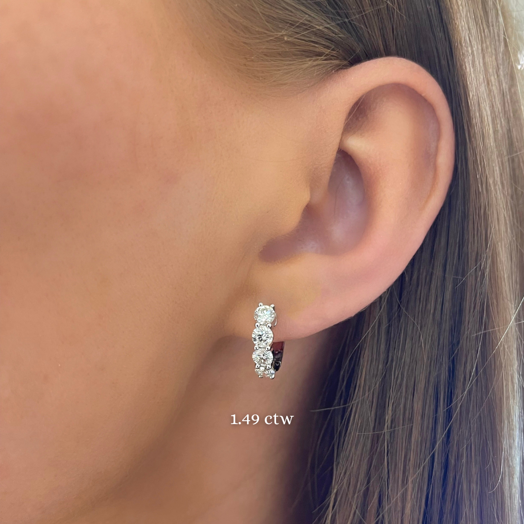 Little Georgie Diamond Huggie Earrings