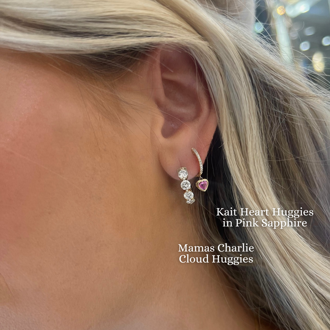 Mama's Charlie Cloud® Diamond Huggie Earrings 1.85 ctw