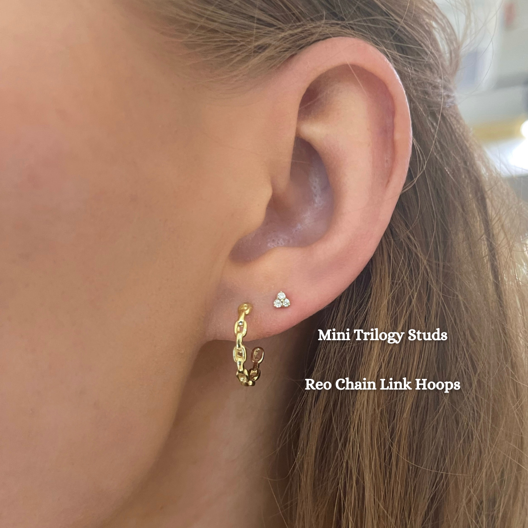 Mini Trilogy Cluster Stud Earrings