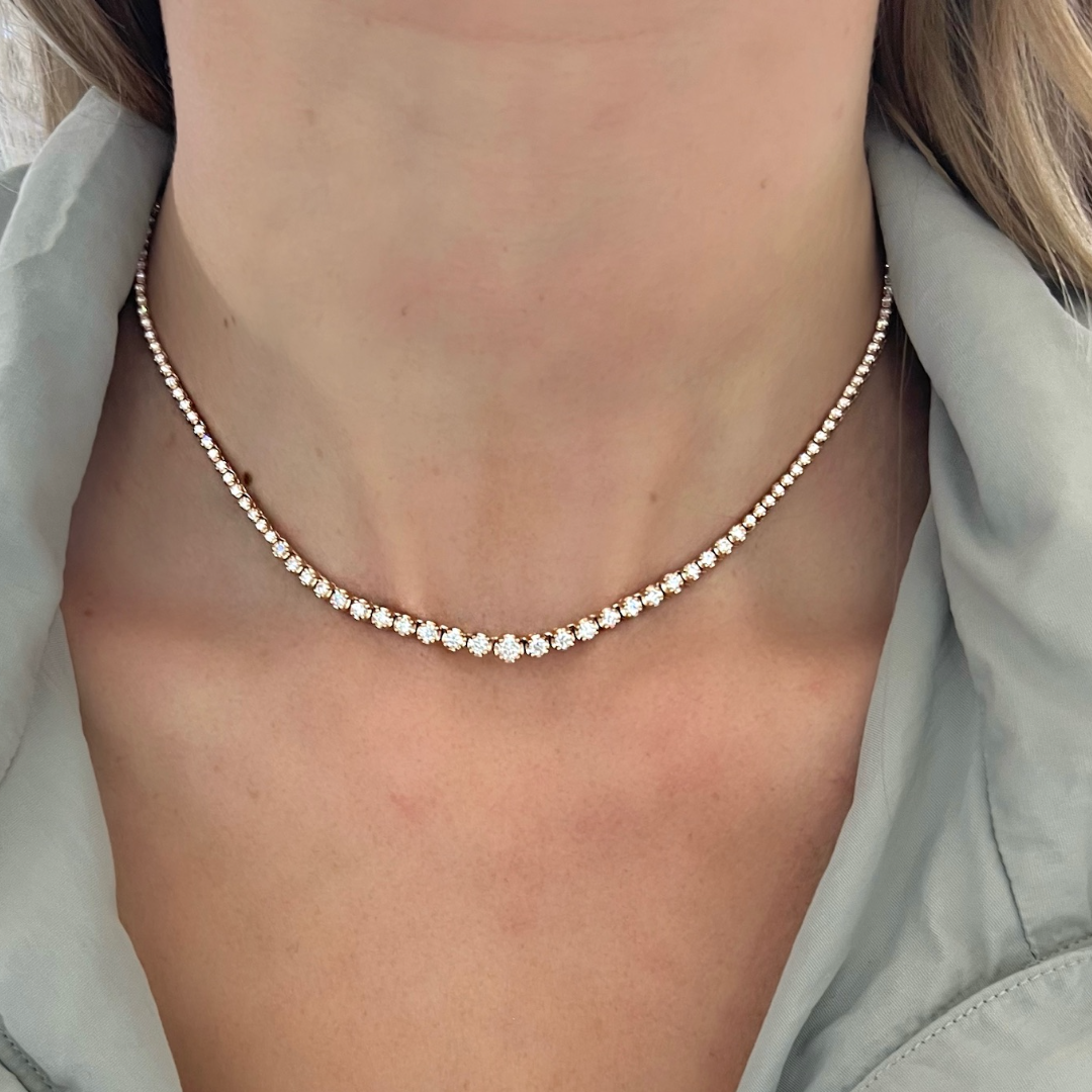 14k diamond choker necklace Clearance