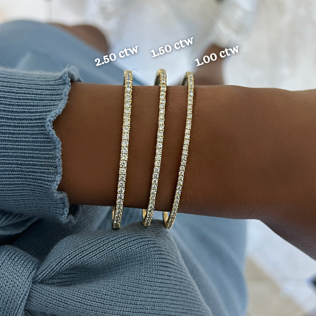 Rory Flexible Diamond Tennis Bangle Bracelets – RWFJ