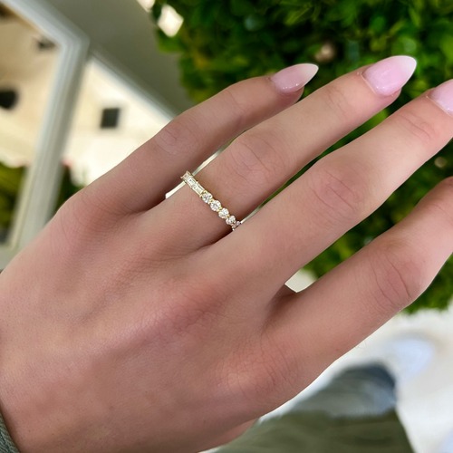 Best of Both Baguette and Round Eternity Band