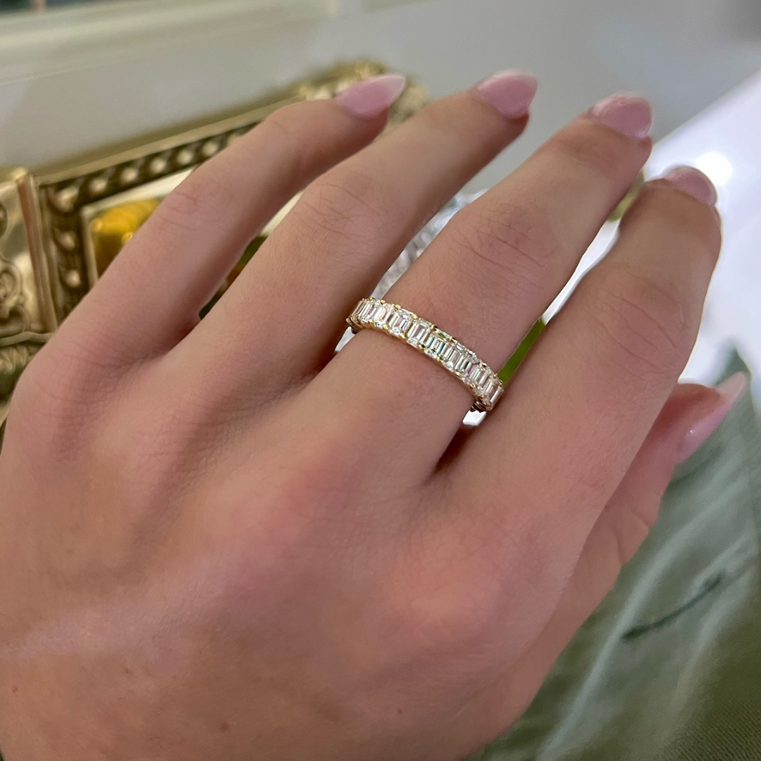 Best of Both Emerald Cut and Oval Eternity Band