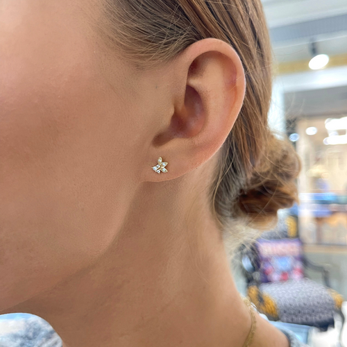 Hummingbird Diamond Stud Earrings