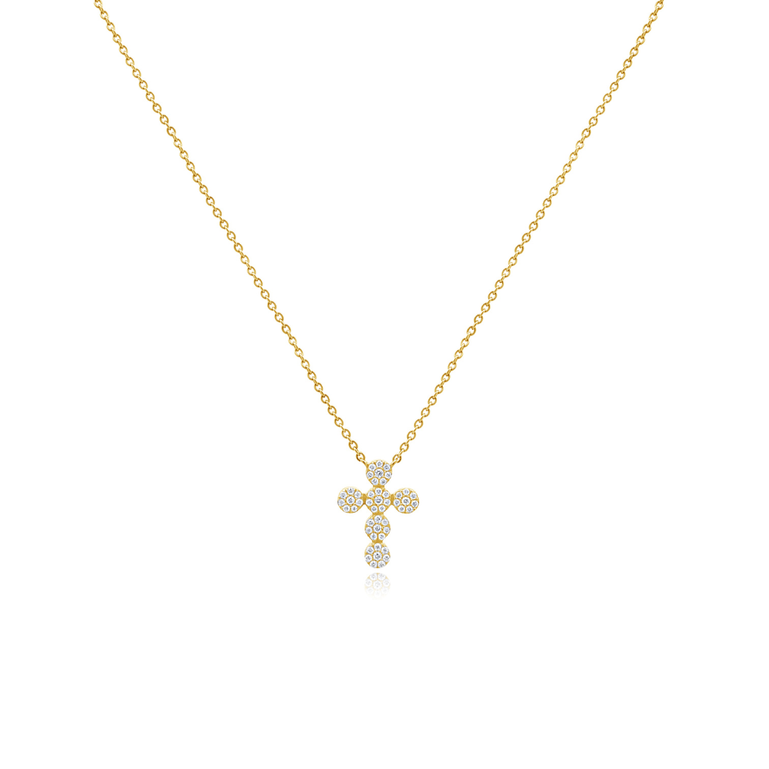 Avigail Illusion Pave Diamond Cross Necklace