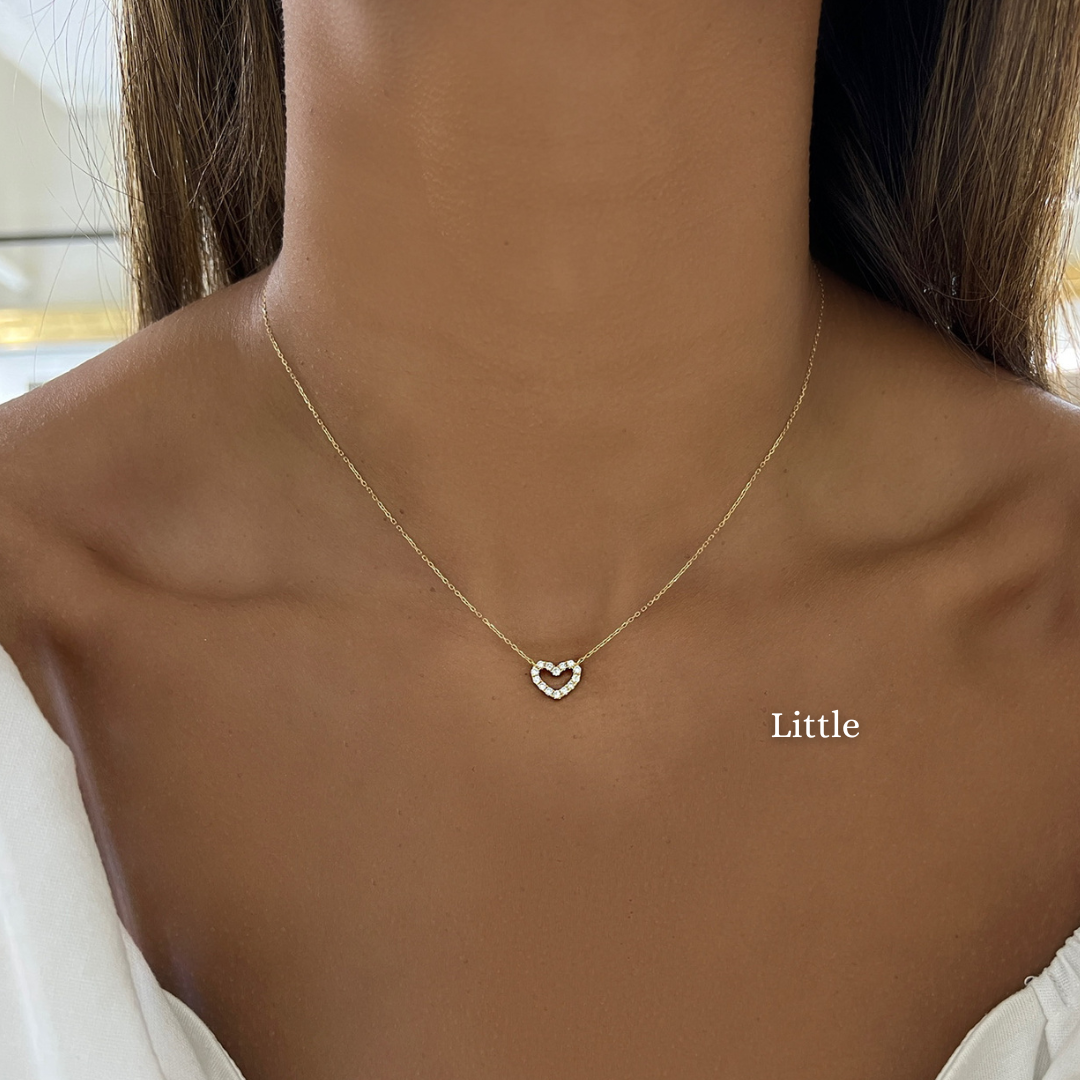 Georgie Diamond Heart Necklace