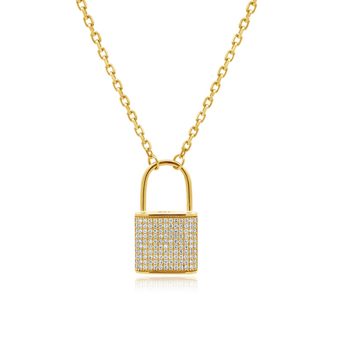 Lockdown Pave Diamond Necklace