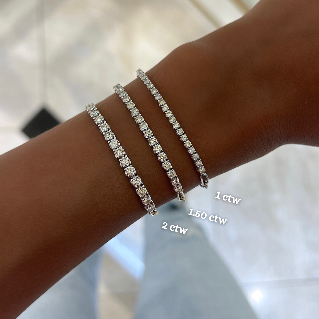 The Southern Diamond Tennis Paperclip Link Bracelets RW Fine
