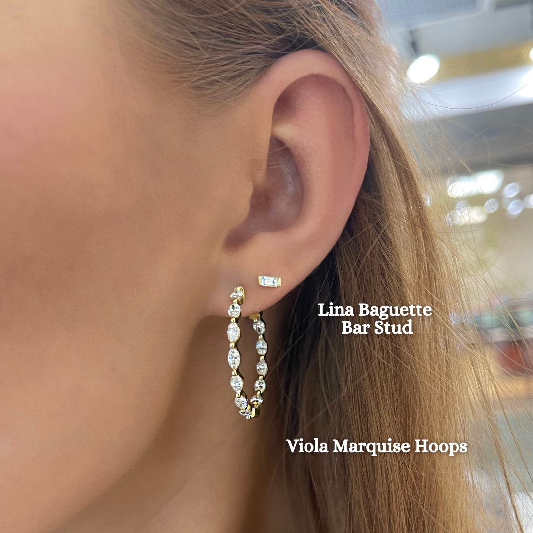 Pearl and diamond hoop 2025 earrings